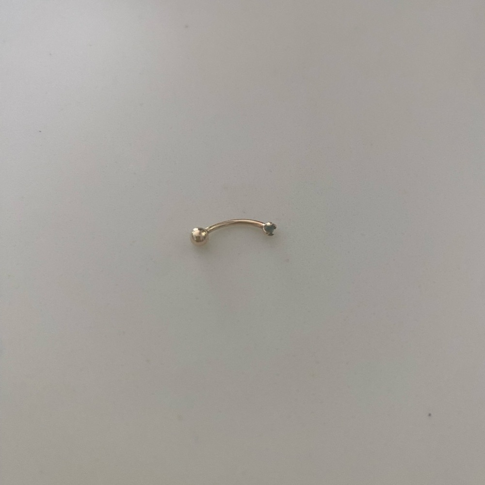 14k emerald rook/tragus jewelry